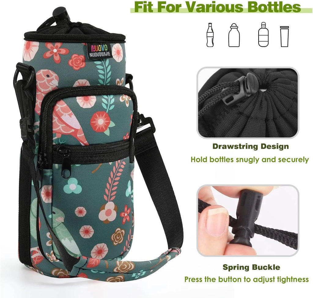 Neoprene Water Bottle Carrier Bag with Adjustable Shoulder Strap W469779