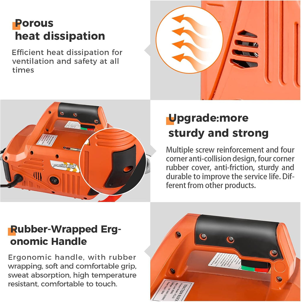Portable Electric Winch 1000 Ib Pulling Capacity with Wireless Remote Control F36509