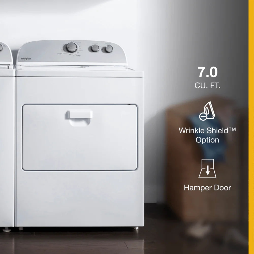 White 7.0 Cu ft Top Load Gas Dryer A532891