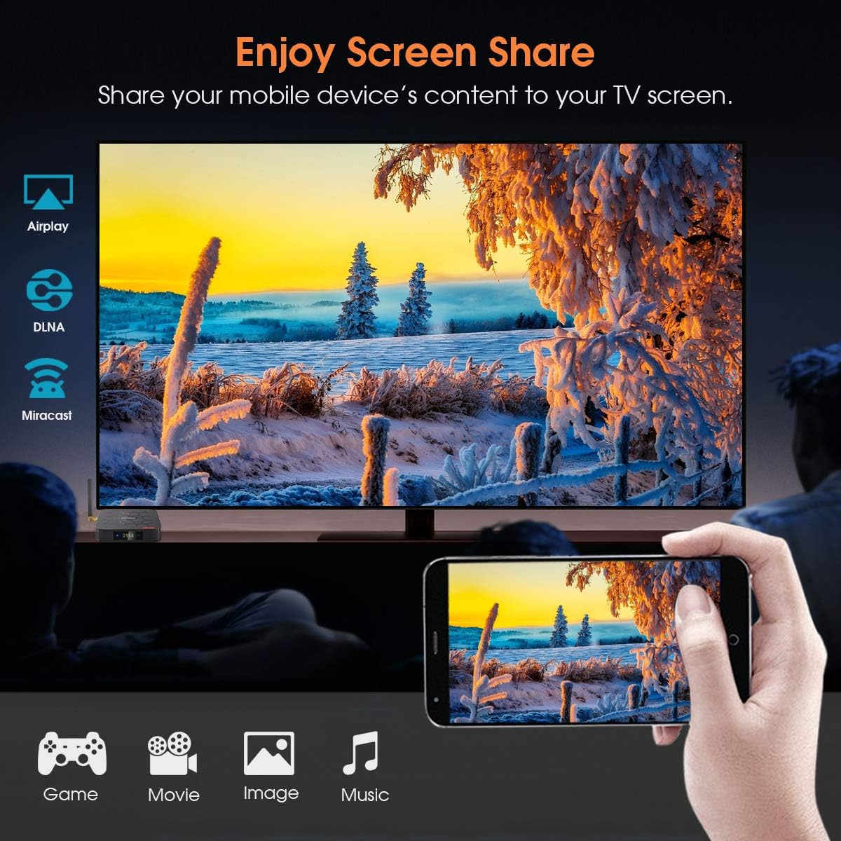 Android TV Box 4GB RAM 32GB ROM Quad-Core 4K H.265 USB3.0 Pack of 2 M730