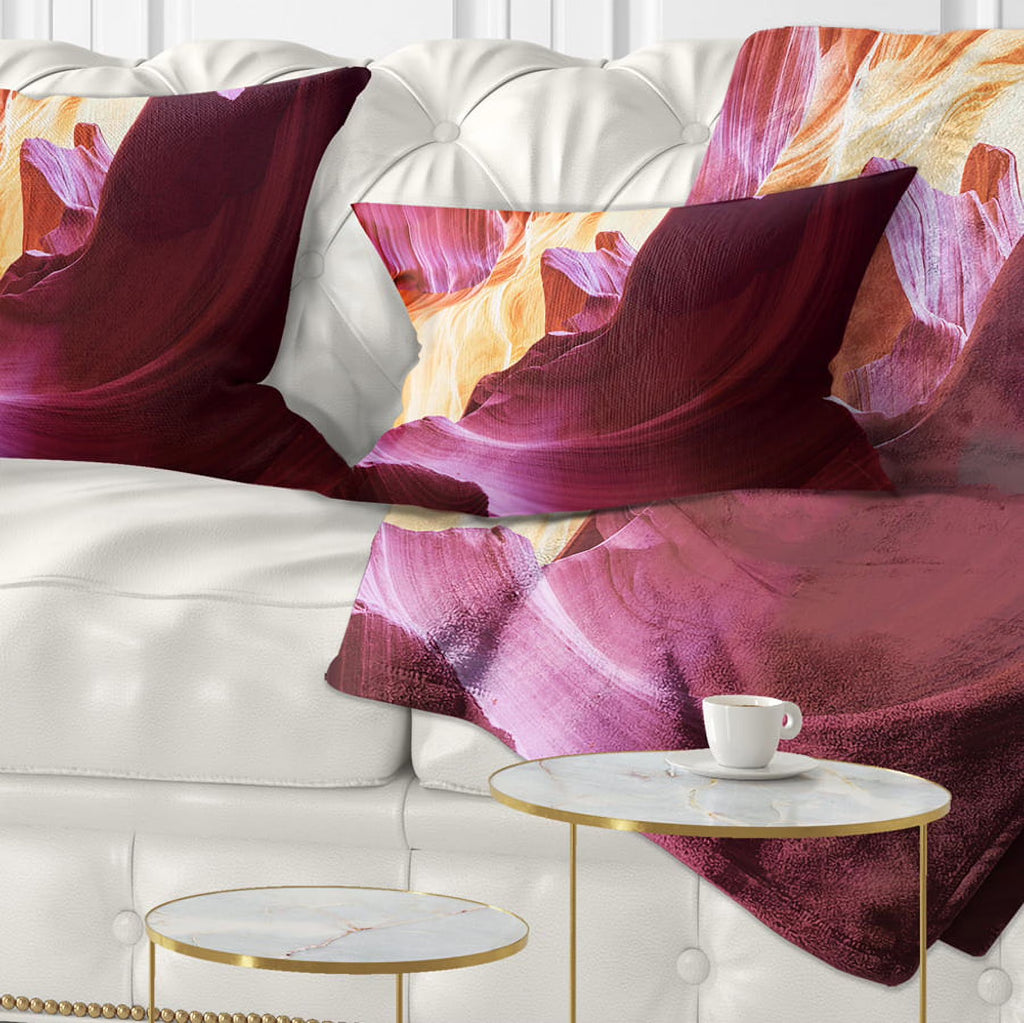 Purple Landscape Photography Throw Pillow T25422