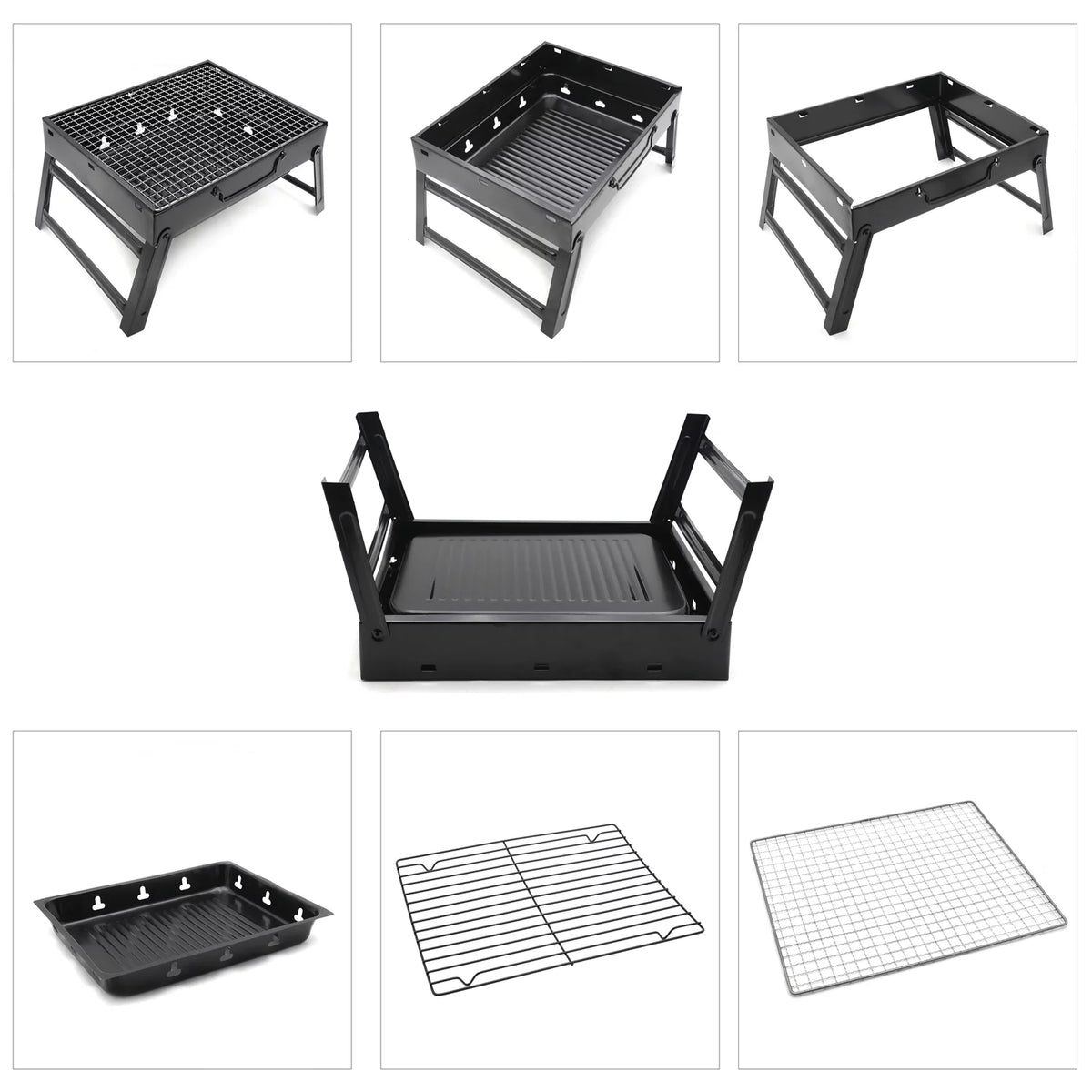 Compact Charcoal Barbecue Grill Camping Cooker L52527