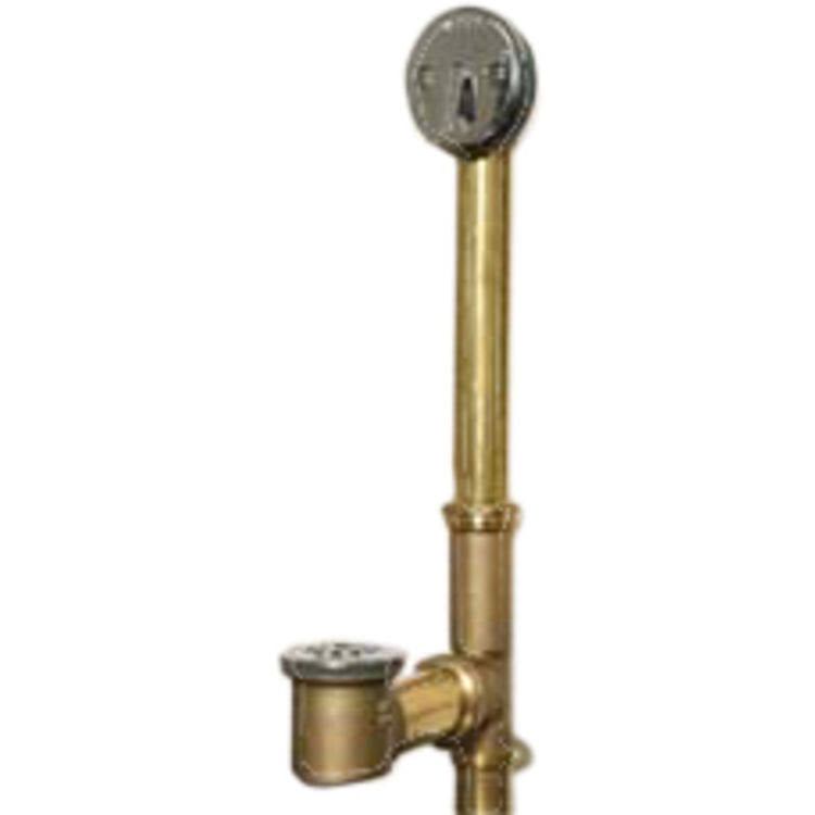 Polished Brass Foot Actuated Bath Waste J5784