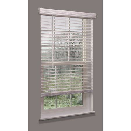Cordless Faux Wood Blind, white, 24-3/4x22w x 3 U590021