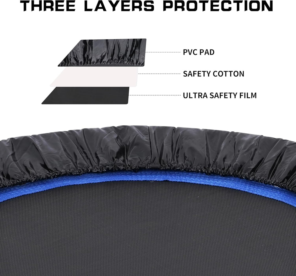 40" Foldable Mini Trampoline Rebounder without Handle Max Load 330lbs K155939