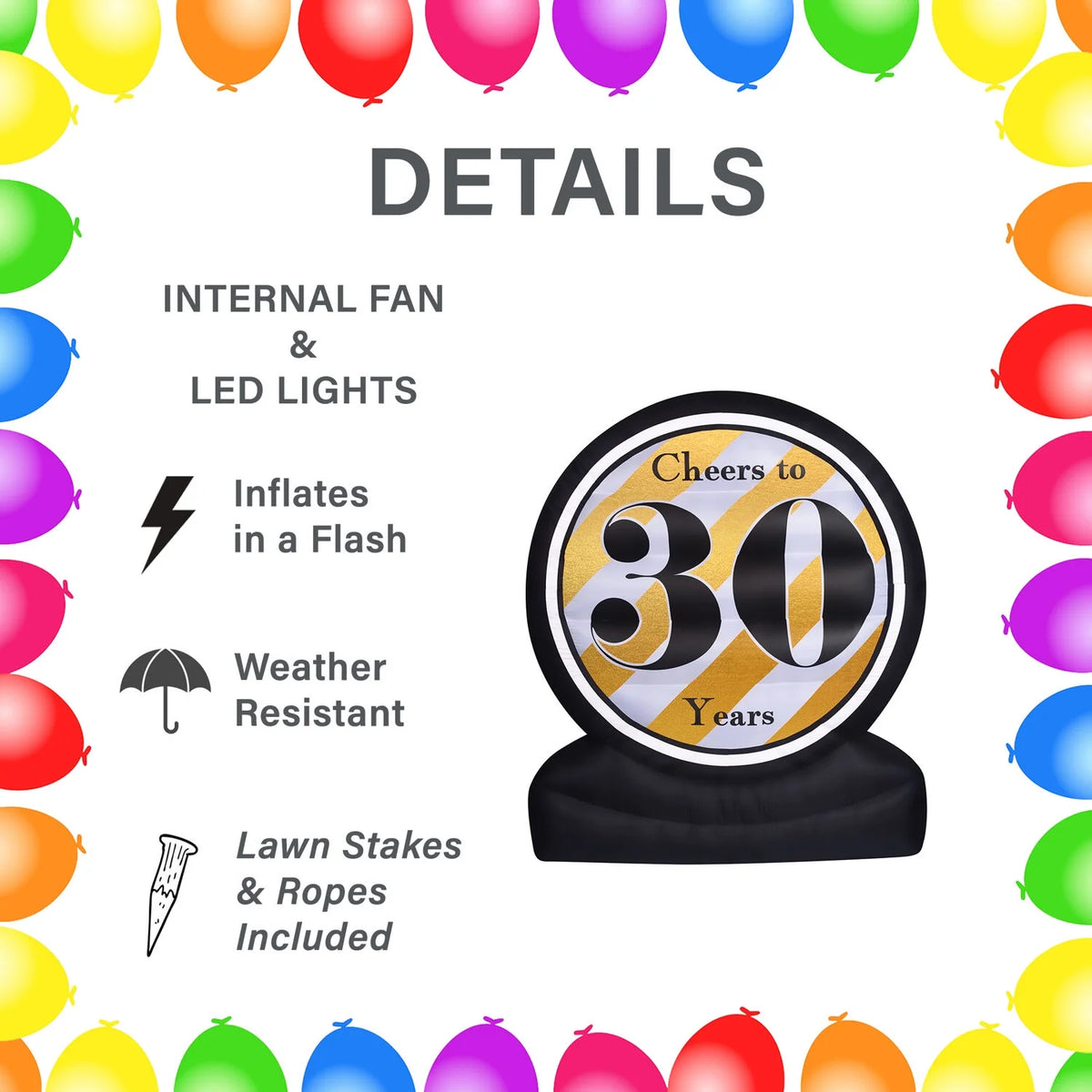Inflatable Sign with Lights and Storage Bag W736