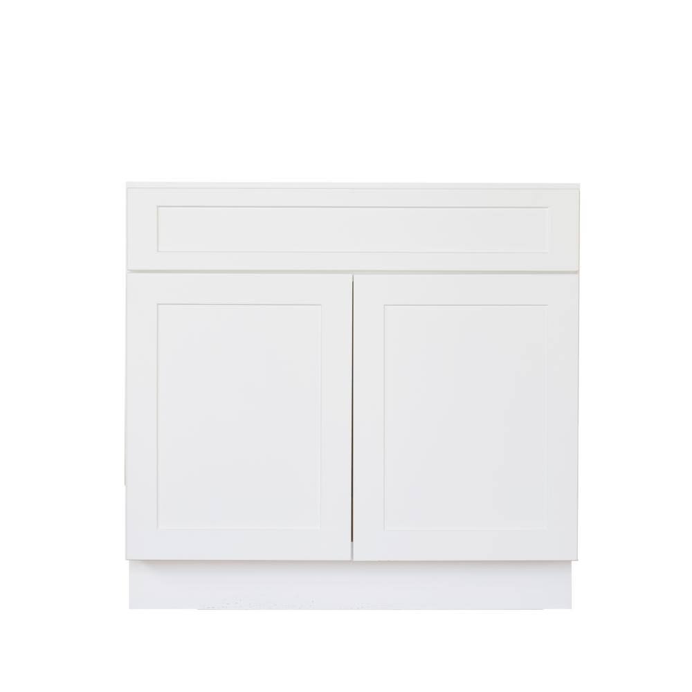 Shaker Sink Base Cabinet with 2 Doors in White R117498