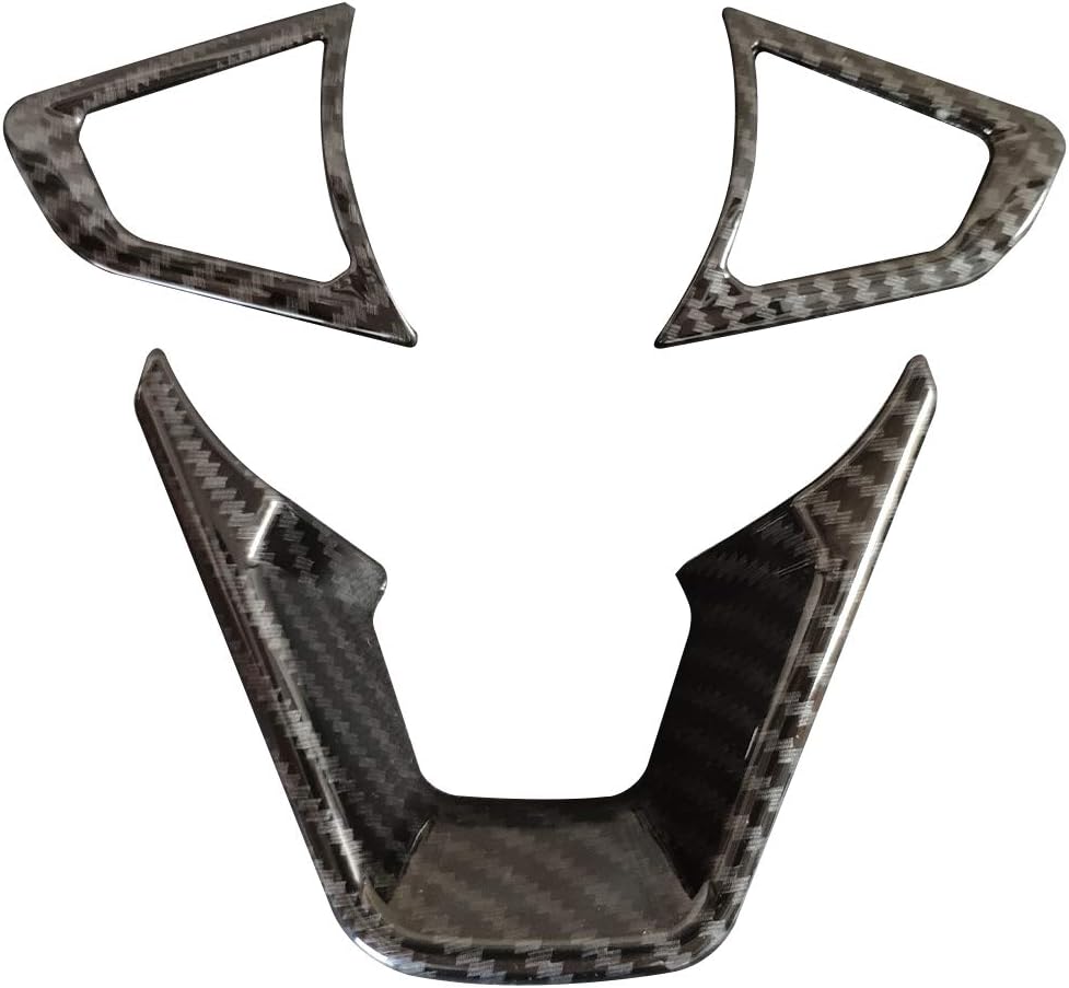 3PCS Carbon Fiber Steering Wheel Cover F13045