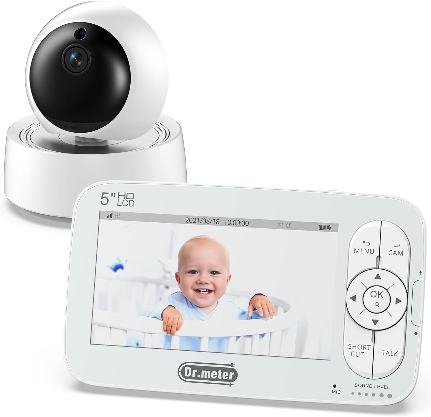 5" 720p HD Baby Monitor with 2 Cameras C5404
