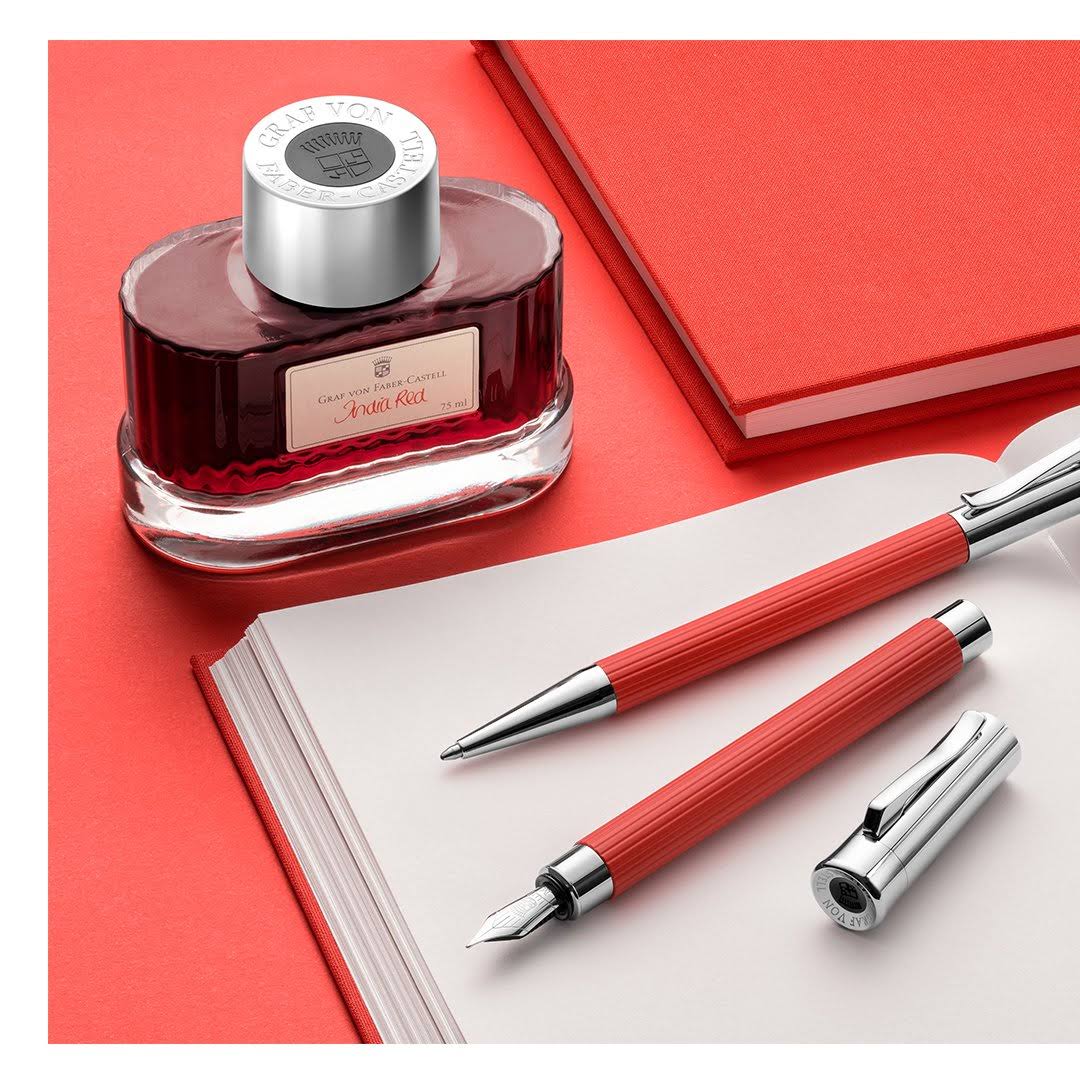 Fountain Pen India Red Broad N555