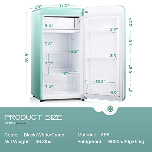 Black 3.2 cu. ft Mini Fridge with Freezer Z982