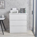 White 3 Drawer File Cabinet E4983