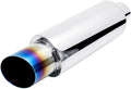 2.25'' Inlet 3'' Outlet Exhaust Burnt Muffler Tip Stainless Steel 14.7'' Length Pack of 2 D39208