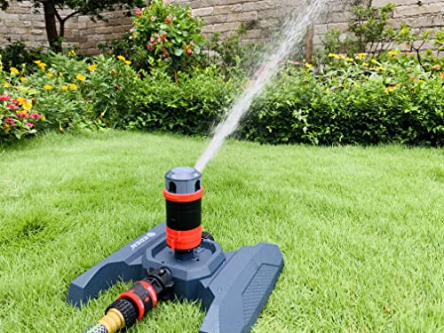 4-Pattern Adjustable Mobile Rotary Gear Drive Sprinkler with Quick Connect Starter Set U456