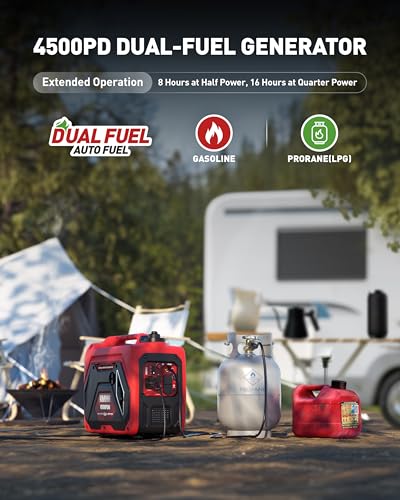4500W Dual-Fuel Portable Inverter Generator U341079