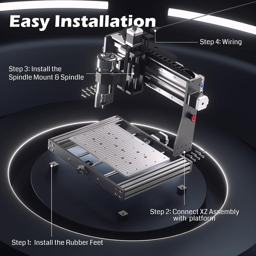 CNC Router Machine 3 Axis Engraver with Enclosure 520 x 475 x 405mm J303