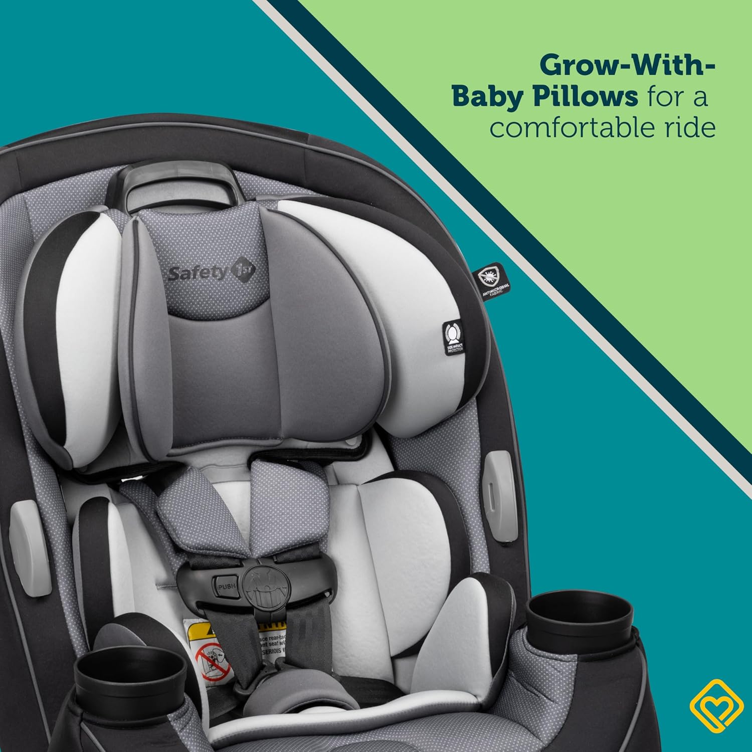 Convertible Car Seat, Rear-facing 5-40 pounds, Forward-facing 22-65 pounds, Belt-positioning booster 40-100 pounds M683