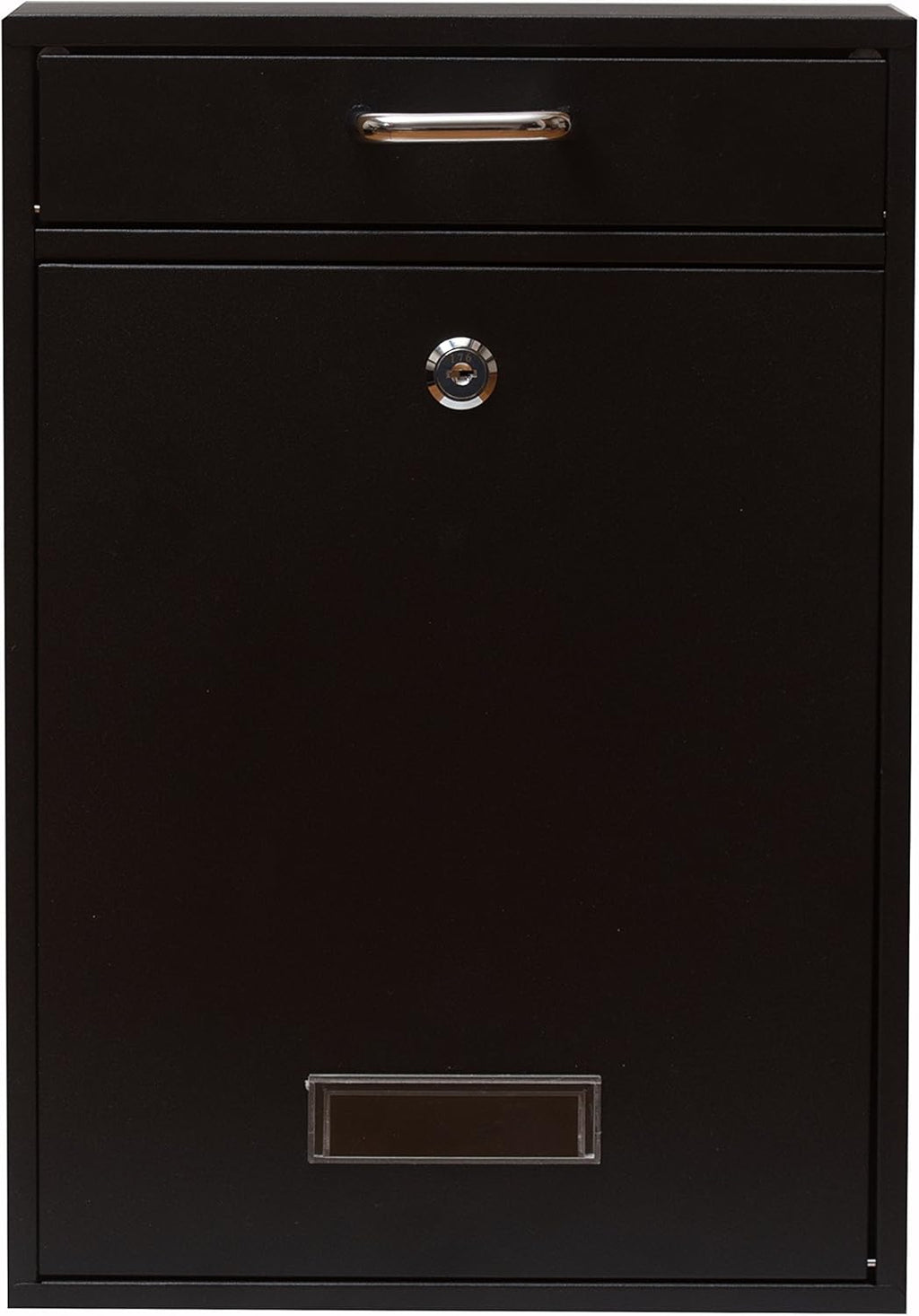 Wall Mounted Locking Vertical Dropbox Mailbox, Galvanized Steel N85321