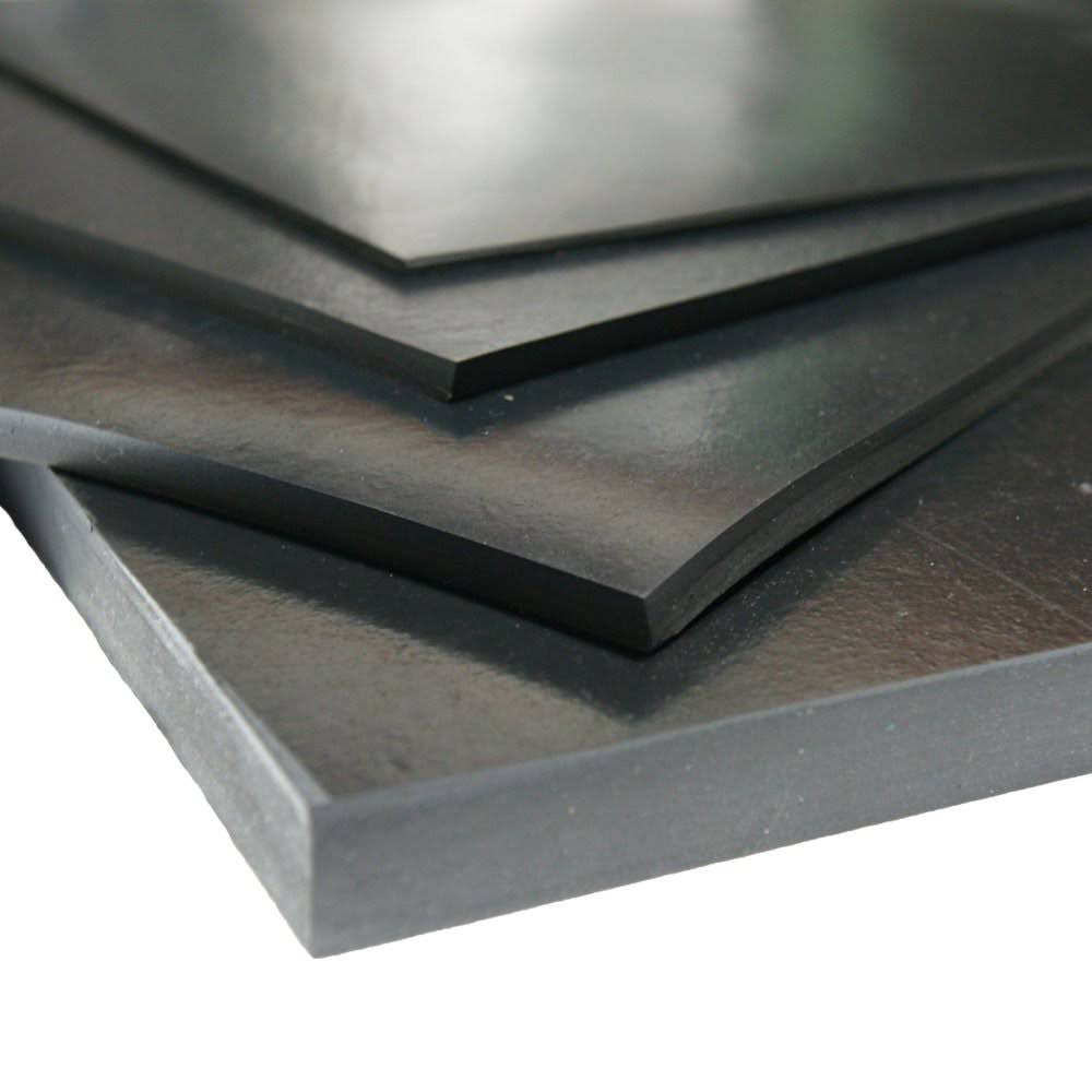 Neoprene 1/8 in. Thick x 36 in. Length x 48 in. Width Rubber Sheet, Black Z95951