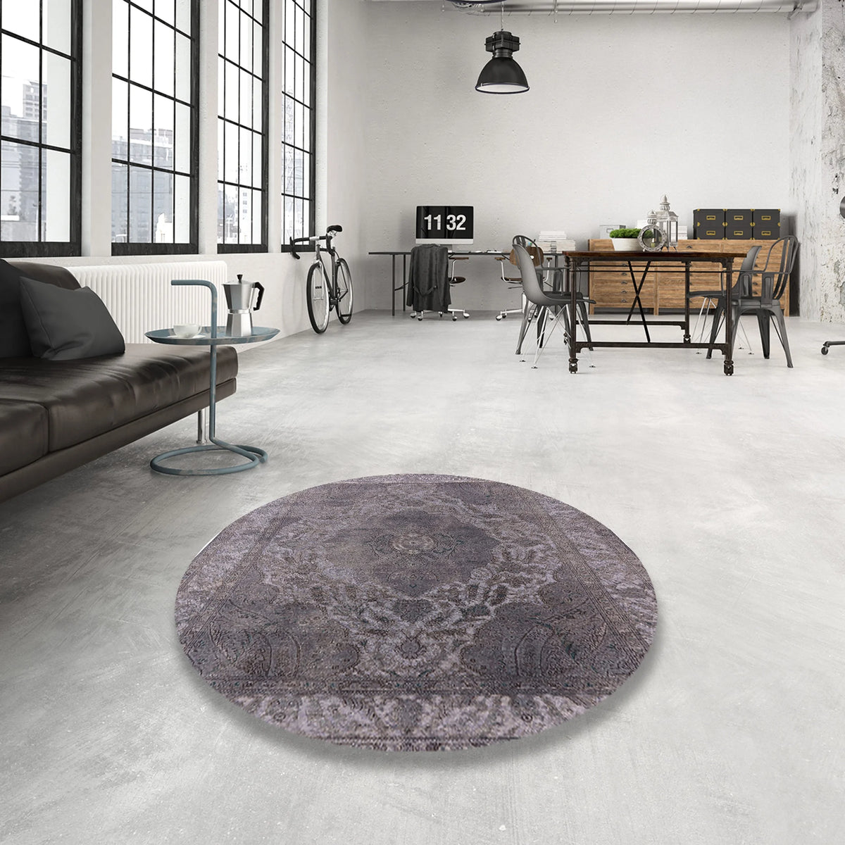 Carbon Gray Rectangle Area Rug Q2580