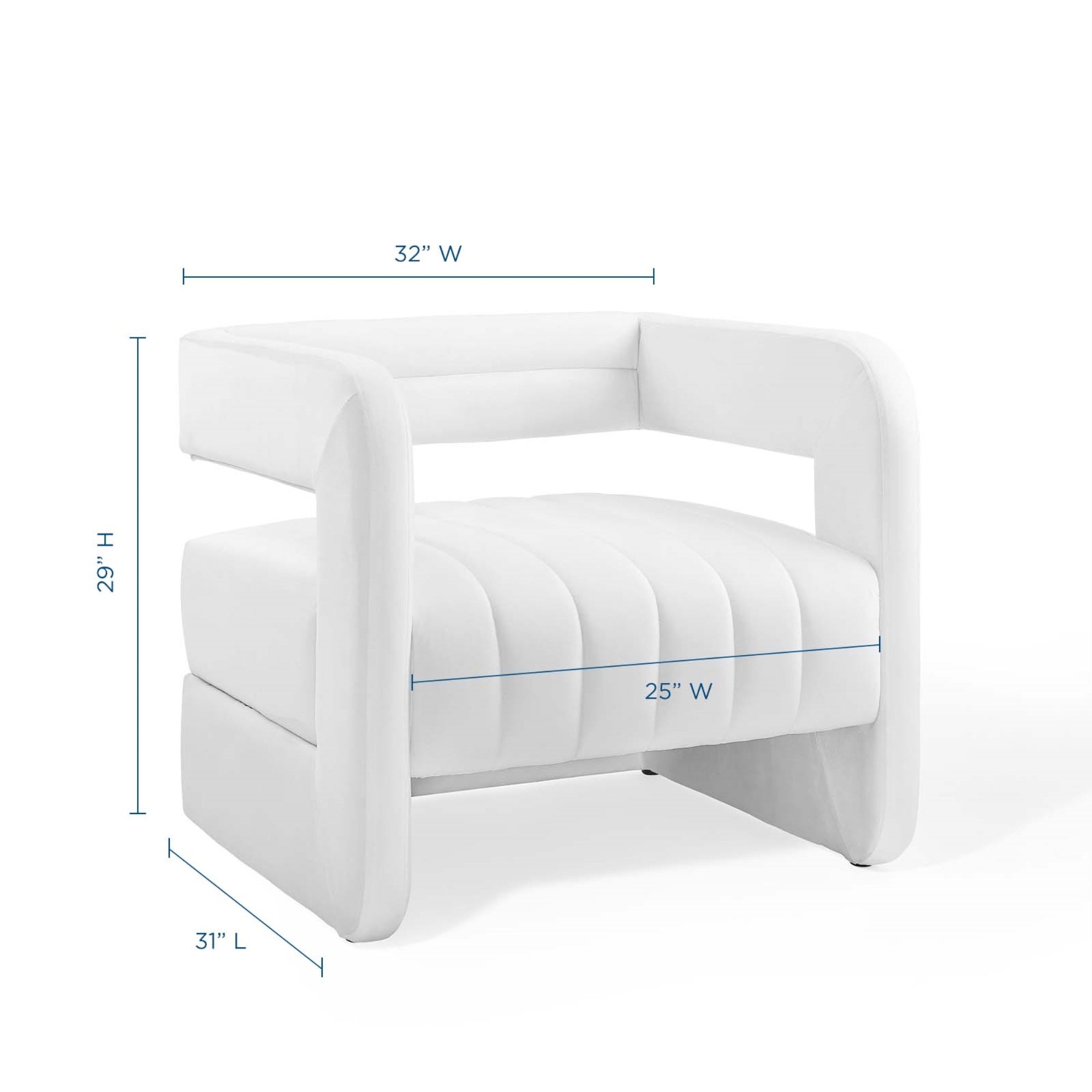 Tufted Performance Velvet Accent Armchair I75911