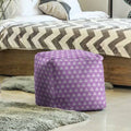 Violet/White Cube Ottoman W191