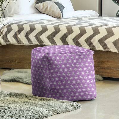 Violet/White Cube Ottoman W191
