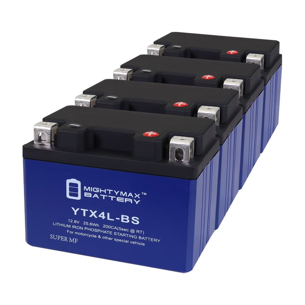 4 Pack Lithium Replacement Battery for Honda Scooters E9005