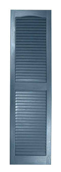 Indigo Blue Louvered Vinyl Exterior Shutters 2-Pack U883012