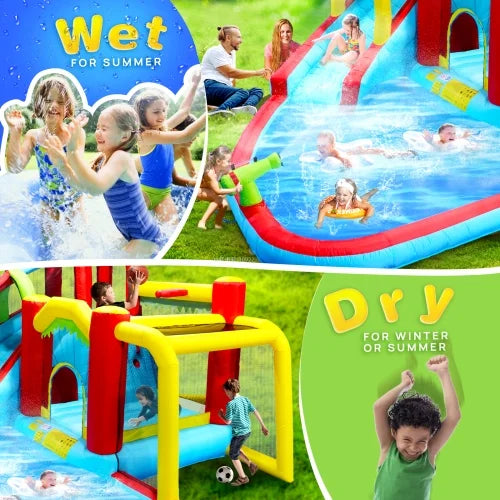 7 in1 Inflatable Water Park Bouncer with Splash Pool P431