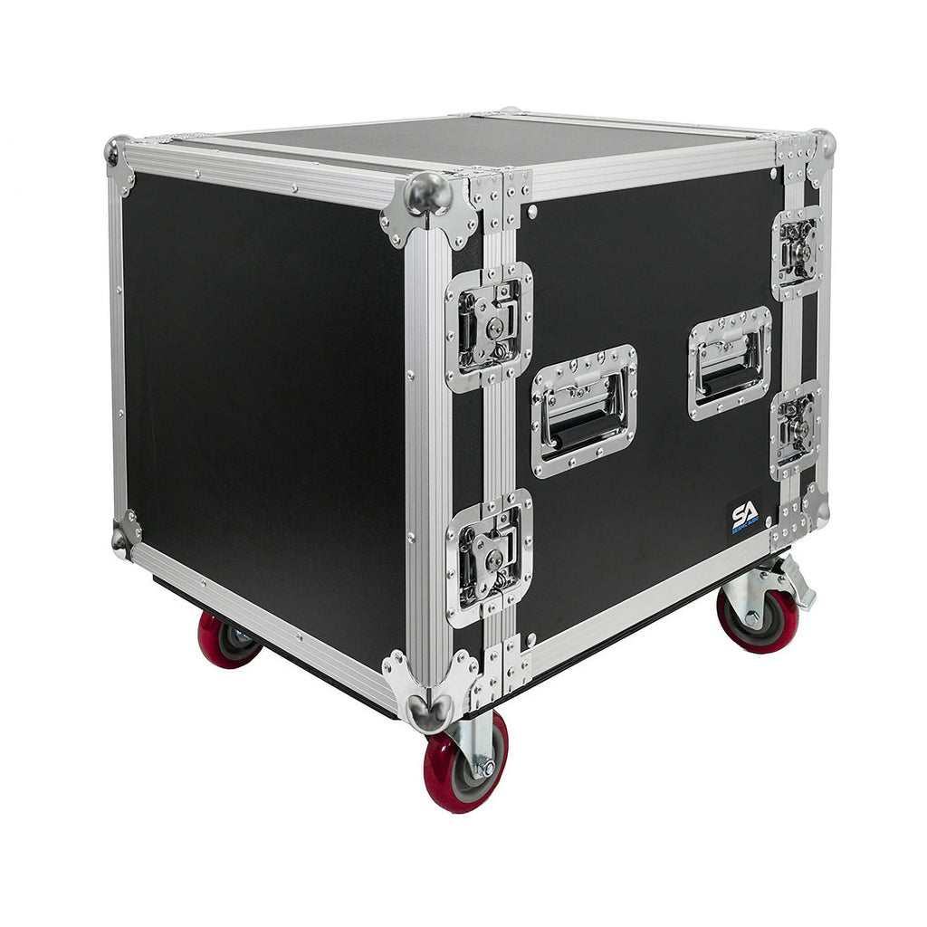 10U Pro Audio DJ Road Rack Case with Casters S88150