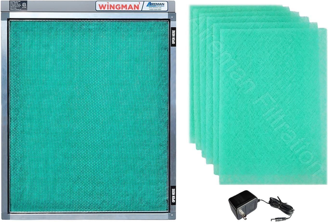 Electronic Air Filter with Year Supply of Replacement Pads (18x18x1) O846
