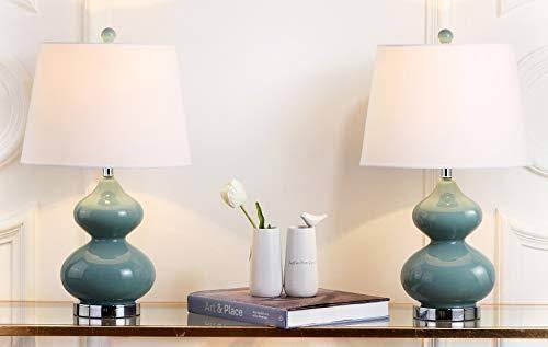Marine Blue Double Gourd Glass Bedroom Lamp N6632