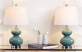 Marine Blue Double Gourd Glass Bedroom Lamp N6632