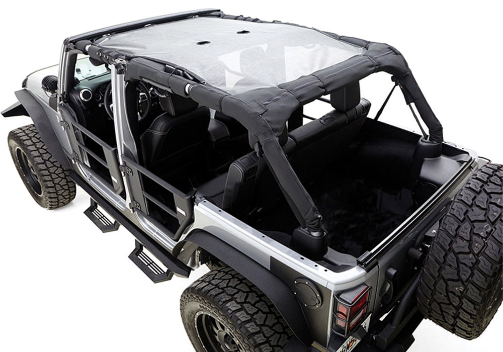 Black Mesh Shade Full Length Top for Jeep Wrangler JK Unlimited 4-Door N189