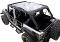 Black Mesh Shade Full Length Top for Jeep Wrangler JK Unlimited 4-Door N189