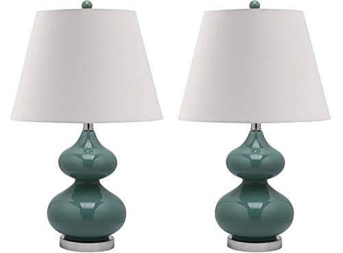 Marine Blue Double Gourd Glass Bedroom Lamp N6632