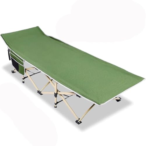 Portable Folding Camp Cot with 2 Side Pockets U490351