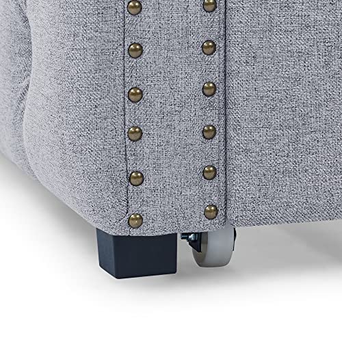 Fabric Upholstered Twin Size Daybed with Trundle H397