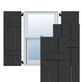 Black Pine Board and Batten Shutters Pair L7129