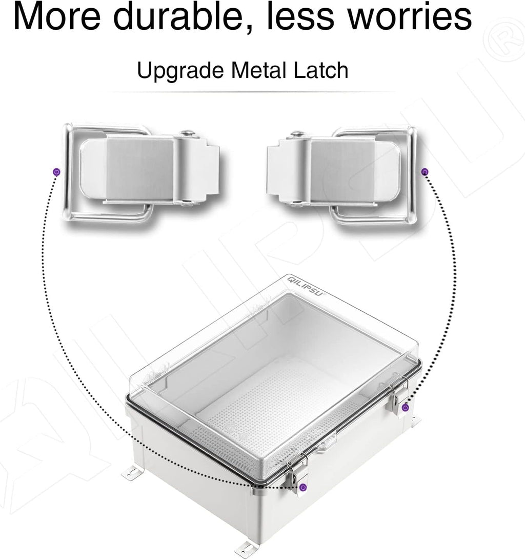Grey ABS Plastic IP67 Waterproof Junction Box with Mounting Plate K5556