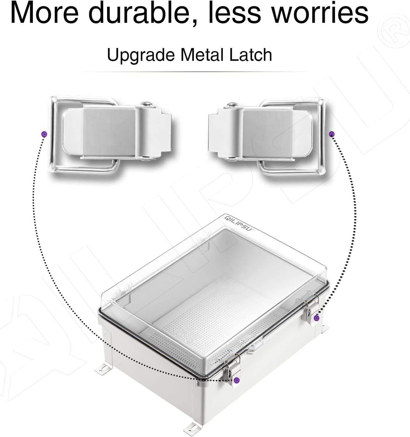 Grey ABS Plastic IP67 Waterproof Junction Box with Mounting Plate K5556