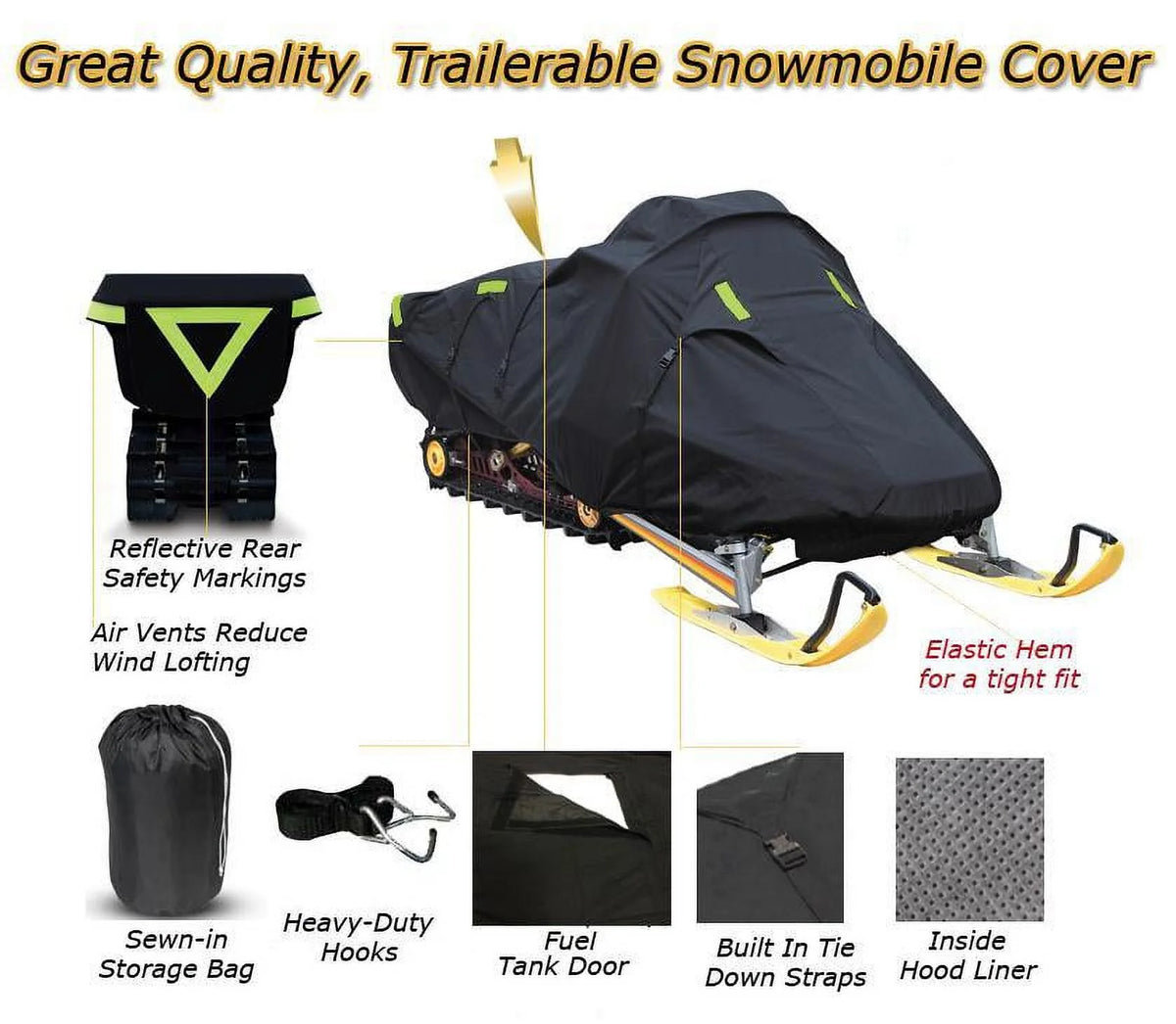 Trailerable 600 Denier Snowmobile Cover V607424
