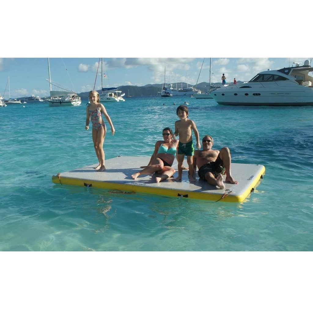 6-ft Yellow and White Inflatable Dock with Handles M778