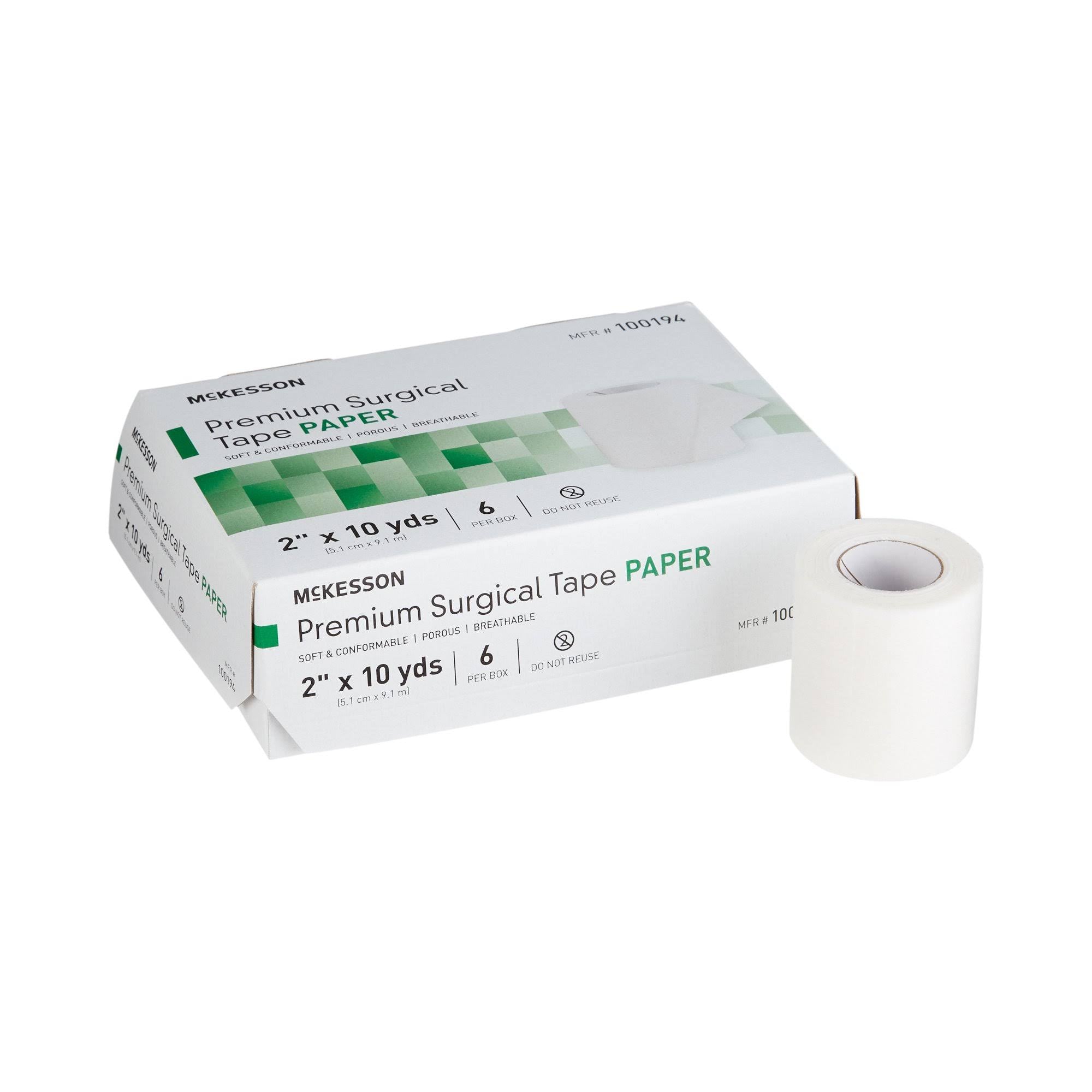 White 2 inch x 10 Yard Paper Medical Tape F2322