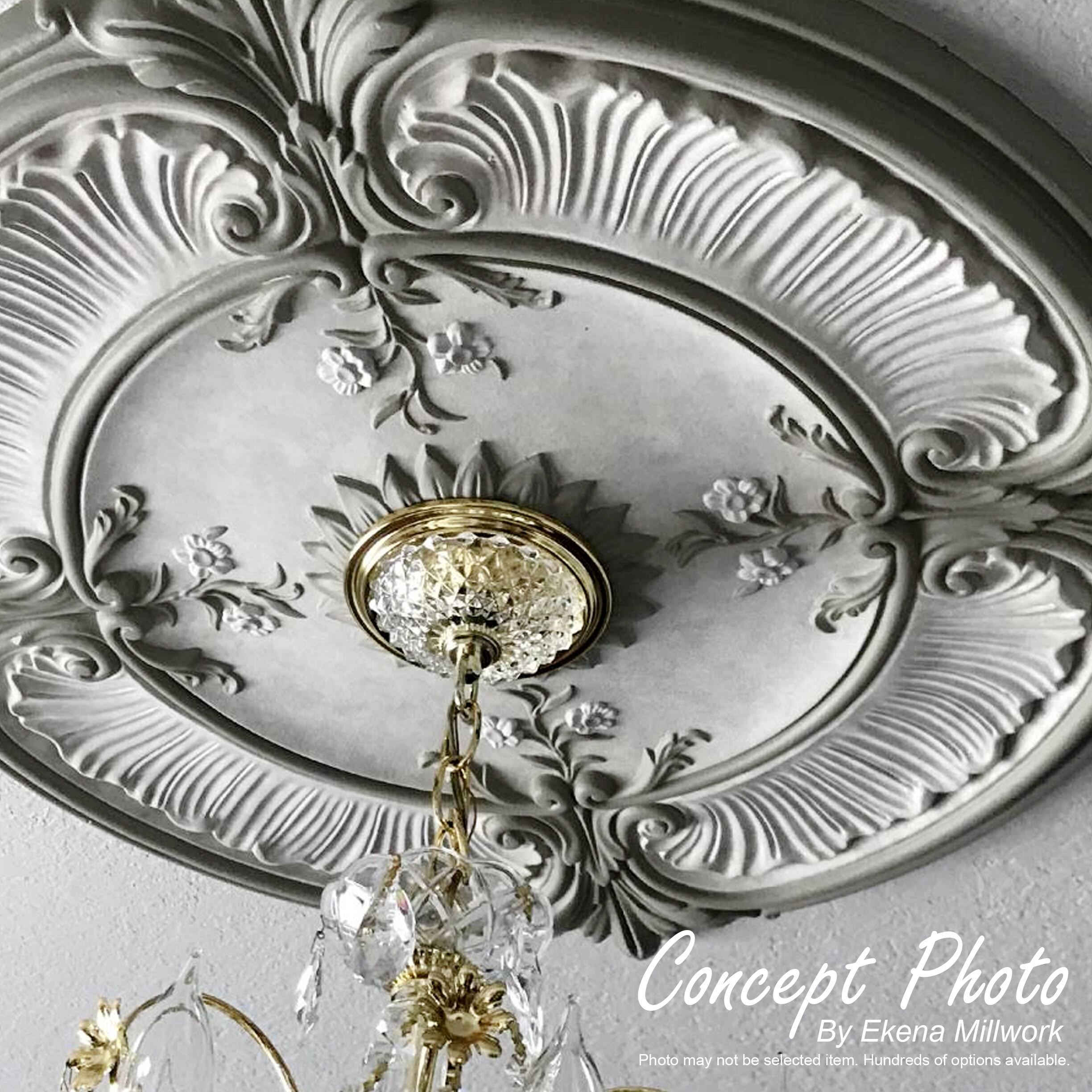 Hand-Painted Antique Copper Ceiling Medallion Q76410