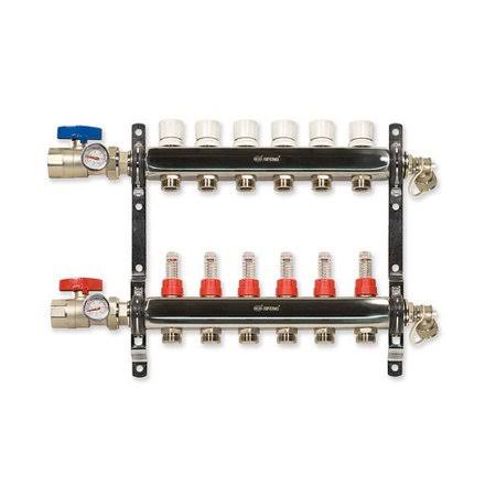 6 Loop Stainless Steel Manifold Package (1/2 inch PEX) H424694