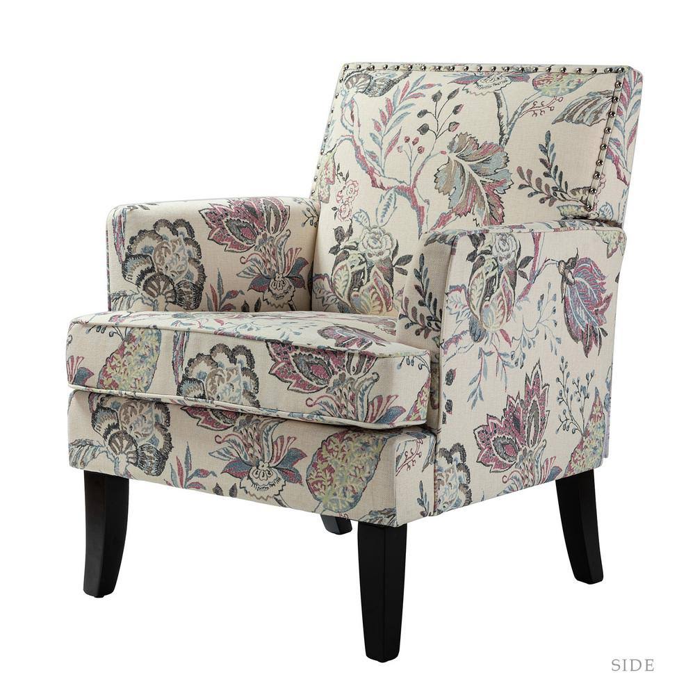 Red Nailhead Arm Chair C12357