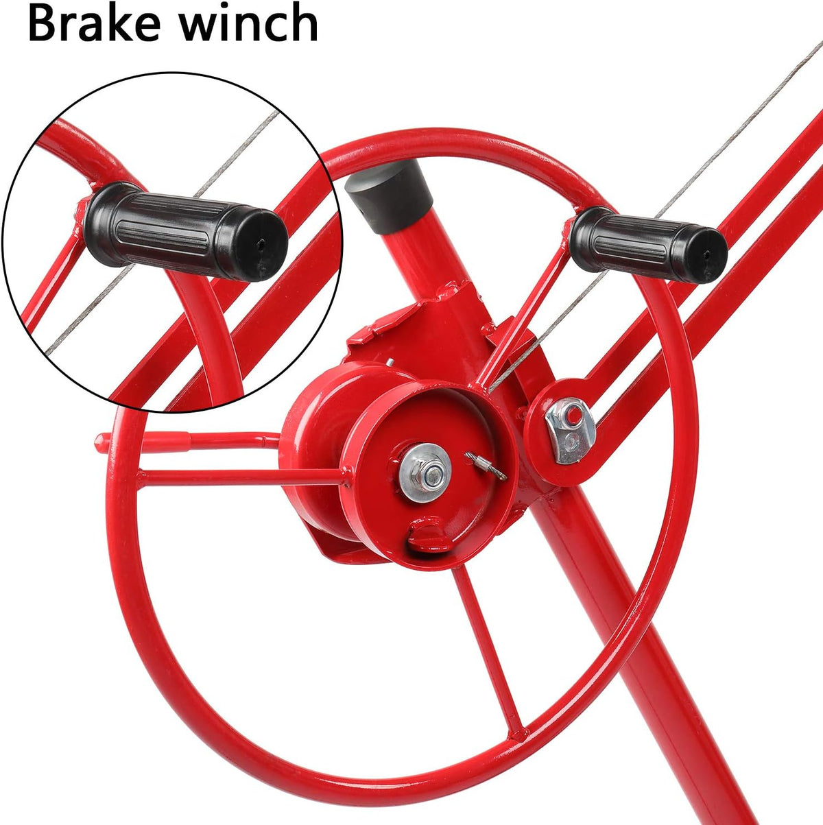 11 FT Drywall Lift Portable Panel Hoist with Adjustable Telescopic Arm Lockable Caster Wheel V34514