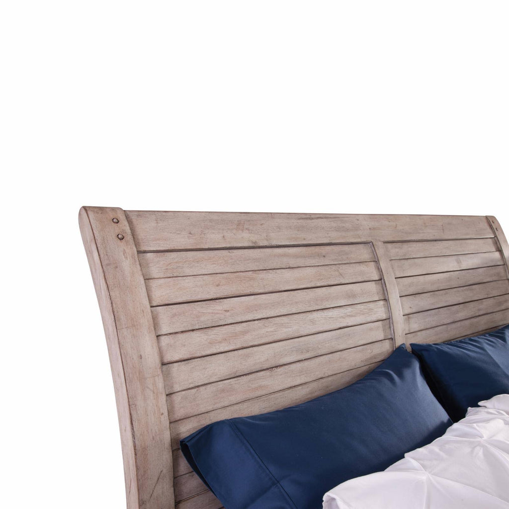 Whitewashed Queen Sleigh Headboard G23701